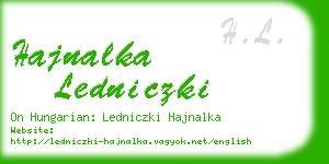 hajnalka ledniczki business card